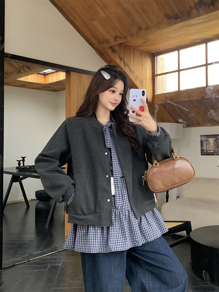 1761330533594_P1dwwv.jpg Preppy Style Women's Fashion Two-Piece Set with Shirt and Woolen Coat